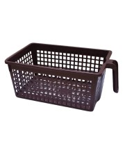 Hi Tech Sales No. 1 Basket for Fruit, vagitable, Stationary, Storage Basket & Container Small (Colour-Navy Blue, Brown, Chocolate), Plastic Handy Basket. (Brown) Hi Tech Sales No. 1 Basket for Fruit, vagitable, Stationary, Storage Basket & Container Small (Colour-Navy Blue, Brown, Chocolate), Plastic Handy Basket. (Brown)