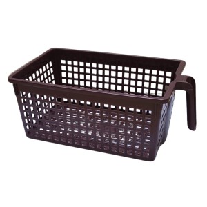 Hi Tech Sales No. 1 Basket for Fruit, vagitable, Stationary, Storage Basket & Container Small (Colour-Navy Blue, Brown, Chocolate), Plastic Handy Basket. (Brown) Hi Tech Sales No. 1 Basket for Fruit, vagitable, Stationary, Storage Basket & Container Small (Colour-Navy Blue, Brown, Chocolate), Plastic Handy Basket. (Brown)
