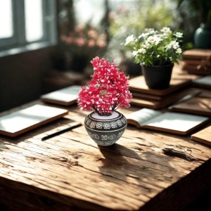Artificial Flower Bunch with Designer Pot | 12.5 x 6.5 Inches Decorative Faux Floral Vase for Home, Office & Gift Use Artificial Flower Bunch with Designer Pot | 12.5 x 6.5 Inches Decorative Faux Floral Vase for Home, Office & Gift Use