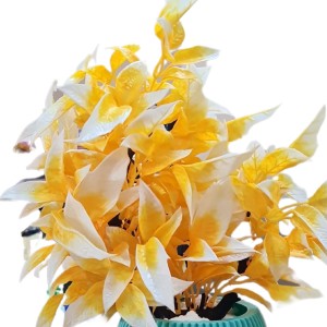 HiTechMart Artificial Yellow and White Leaf Plant in Pot – Lifelike Faux Decorative Indoor Plant for Home, Office, Tabletop, and Shelf Décor – Low Maintenance Realistic Potted Greenery HiTechMart Artificial Yellow and White Leaf Plant in Pot – Lifelike Faux Decorative Indoor Plant for Home, Office, Tabletop, and Shelf Décor – Low Maintenance Realistic Potted Greenery