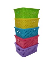 Hi Tech Sales Unbreakable Multipurpose Plastic Baskets with Lid | For Fruit, Bathroom, Stationary, Home, Kitchen, Office | Rectangular, Small, Color: Sky, Yellow, Green, Red, violet (20 X 15.5 X 9 cm) Hi Tech Sales Unbreakable Multipurpose Plastic Baskets with Lid | For Fruit, Bathroom, Stationary, Home, Kitchen, Office | Rectangular, Small, Color: Sky, Yellow, Green, Red, violet (20 X 15.5 X 9 cm)