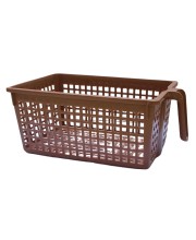 Hi Tech Sales No. 1 Basket for Fruit, vagitable, Stationary, Storage Basket & Container Small (Colour-Navy Blue, Brown, Chocolate), Plastic Handy Basket. (Chocolate) Hi Tech Sales No. 1 Basket for Fruit, vagitable, Stationary, Storage Basket & Container Small (Colour-Navy Blue, Brown, Chocolate), Plastic Handy Basket. (Chocolate)