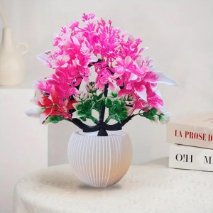 HiTechMart Artificial Pink & Green Decorative Plant with Vase – Lifelike Faux Floral Arrangement for Home, Office, Desk, Table, and Indoor Decor – Maintenance-Free Elegant Artificial Flower Pot HiTechMart Artificial Pink & Green Decorative Plant with Vase – Lifelike Faux Floral Arrangement for Home, Office, Desk, Table, and Indoor Decor – Maintenance-Free Elegant Artificial Flower Pot