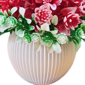 HiTechMart Artificial Flower Arrangement in Plastic Vase – Lifelike Red & Green Faux Bouquet for Home Décor, Office, Living Room, Table Centerpiece, and Gift – Elegant & Maintenance-Free HiTechMart Artificial Flower Arrangement in Plastic Vase – Lifelike Red & Green Faux Bouquet for Home Décor, Office, Living Room, Table Centerpiece, and Gift – Elegant & Maintenance-Free