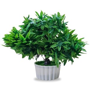 HiTechMart Artificial Green Bonsai Tree – Lifelike Faux Miniature Plant in White Pot for Home & Office Décor, Maintenance-Free Decorative Greenery HiTechMart Artificial Green Bonsai Tree – Lifelike Faux Miniature Plant in White Pot for Home & Office Décor, Maintenance-Free Decorative Greenery