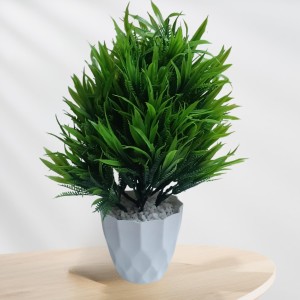 Hitech Sales Artificial Bamboo Leaves Bunch with Plastic Pot (30 x 24 cm) Color - Green Hitech Sales Artificial Bamboo Leaves Bunch with Plastic Pot (30 x 24 cm) Color - Green