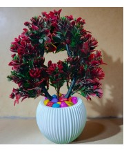 HI TECH Sales Artificial Bonsai Plant with Decorative Pot – Tree with Red & Green Leaves | Home & Office Decor, Tabletop Indoor Plant HI TECH Sales Artificial Bonsai Plant with Decorative Pot – Tree with Red & Green Leaves | Home & Office Decor, Tabletop Indoor Plant