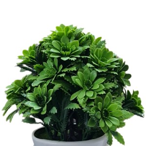 HiTechMart Artificial Green Bush Plant in White Ceramic Vase – Lifelike Faux Desk & Tabletop Plant for Home, Office & Indoor Decor HiTechMart Artificial Green Bush Plant in White Ceramic Vase – Lifelike Faux Desk & Tabletop Plant for Home, Office & Indoor Decor
