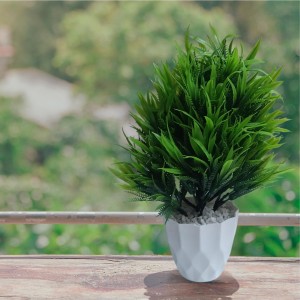 Hitech Sales Artificial Bamboo Leaves Bunch with Plastic Pot (30 x 24 cm) Color - Green Hitech Sales Artificial Bamboo Leaves Bunch with Plastic Pot (30 x 24 cm) Color - Green