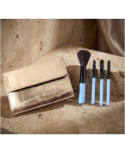4-in-1 Professional Makeup Brush Set with Premium Storage Pouch | Soft Bristle Face & Eye Makeup Brushes for Foundation, Blush, Eyeshadow & Blending | Portable Cosmetic Brush Kit for Women.