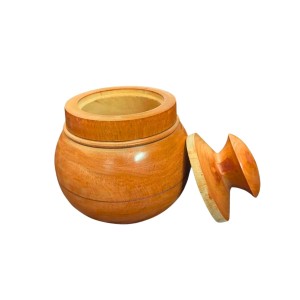 Handcrafted Wooden Jar with Lid | Multipurpose Storage Container for Kitchen, Sugar, salt,dry fruits & Home Décoration (Pack of 2) Handcrafted Wooden Jar with Lid | Multipurpose Storage Container for Kitchen, Sugar, salt,dry fruits & Home Décoration (Pack of 2)
