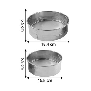 Stainless Steel Fine Mesh Atta Chalni Sieve Set (2 Piece) | Multipurpose Flour Sifter & Kitchen Strainer for Atta, Maida, Suji, Rice Flour & Baking Use Stainless Steel Fine Mesh Atta Chalni Sieve Set (2 Piece) | Multipurpose Flour Sifter & Kitchen Strainer for Atta, Maida, Suji, Rice Flour & Baking Use
