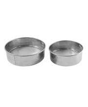 Stainless Steel Fine Mesh Atta Chalni Sieve Set (2 Piece) | Multipurpose Flour Sifter & Kitchen Strainer for Atta, Maida, Suji, Rice Flour & Baking Use