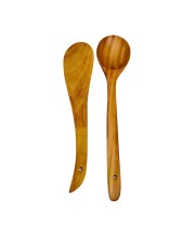 Wooden Cooking Spoon & Spatula Set â€“ Natural Teak Wood Kitchen Utensils, Non-Stick Safe, Heat Resistant, Eco-Friendly Handcrafted Cooking Tools for Home & Kitchen Use