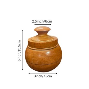 Handcrafted Wooden Jar with Lid | Multipurpose Storage Container for Kitchen, Sugar, salt,dry fruits & Home Décoration (Pack of 2) Handcrafted Wooden Jar with Lid | Multipurpose Storage Container for Kitchen, Sugar, salt,dry fruits & Home Décoration (Pack of 2)