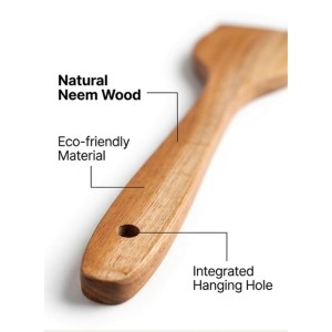 Wood Chapati Turner Spatula | Handmade Wooden Cooking Spoon for Roti, Dosa & Non-Stick Cookware | Natural Kitchen Utensil with Long Handle Wood Chapati Turner Spatula | Handmade Wooden Cooking Spoon for Roti, Dosa & Non-Stick Cookware | Natural Kitchen Utensil with Long Handle
