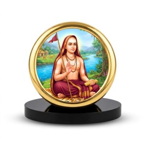 Car Desk/Table Top Aadhi Shankarcharya Metal Golden Photo Stand 2x2 Inches, Compact & Stylish Spiritual Display for Car, Home & Office (Pack of 1) (F18687) Car Desk/Table Top Aadhi Shankarcharya Metal Golden Photo Stand 2x2 Inches, Compact & Stylish Spiritual Display for Car, Home & Office (Pack of 1) (F18687)