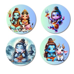 Shiva and Parvati. Fridge Magnets 4 Piece Set | 3 Inch Round Wall Fridge Decor (F22796) Shiva and Parvati. Fridge Magnets 4 Piece Set | 3 Inch Round Wall Fridge Decor (F22796)