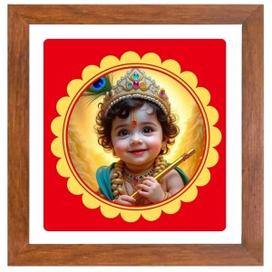 Baby Krishna Digital Photo In Square Frame, Size 12x12 Inch | Hindu Religious Picture For Home Temple, Office & Gift | Wall Art & Pooja Decor (F10577) Baby Krishna Digital Photo In Square Frame, Size 12x12 Inch | Hindu Religious Picture For Home Temple, Office & Gift | Wall Art & Pooja Decor (F10577)