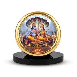Car Desk/Table Top Lord Vishnu and Lakshmi Metal Golden Photo Stand 2x2 Inches, Compact & Stylish Spiritual Display for Car, Home & Office (Pack of 1) (F18904) Car Desk/Table Top Lord Vishnu and Lakshmi Metal Golden Photo Stand 2x2 Inches, Compact & Stylish Spiritual Display for Car, Home & Office (Pack of 1) (F18904)