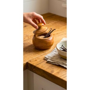 Handcrafted Wooden Jar with Lid | Multipurpose Storage Container for Kitchen, Sugar, salt,dry fruits & Home Décoration (Pack of 2) Handcrafted Wooden Jar with Lid | Multipurpose Storage Container for Kitchen, Sugar, salt,dry fruits & Home Décoration (Pack of 2)