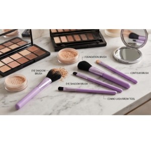 Makeup Brush Set of 5 – Professional Face & Eye Brushes Kit with Soft Bristles | Foundation, Blush, Eyeshadow & Eyebrow Brushes | Lightweight Blue Handle Cosmetic Tools (3 Colors may vary) Makeup Brush Set of 5 – Professional Face & Eye Brushes Kit with Soft Bristles | Foundation, Blush, Eyeshadow & Eyebrow Brushes | Lightweight Blue Handle Cosmetic Tools (3 Colors may vary)