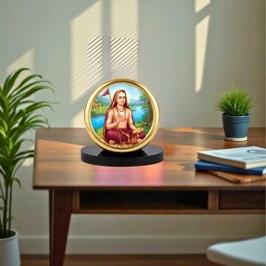 Car Desk/Table Top Aadhi Shankarcharya Metal Golden Photo Stand 2x2 Inches, Compact & Stylish Spiritual Display for Car, Home & Office (Pack of 1) (F18687) Car Desk/Table Top Aadhi Shankarcharya Metal Golden Photo Stand 2x2 Inches, Compact & Stylish Spiritual Display for Car, Home & Office (Pack of 1) (F18687)
