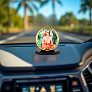 Car Desk/Table Top Aadhi Shankaracharya Metal Golden Photo Stand 2x2 Inches, Compact & Stylish Spiritual Display for Car, Home & Office (Pack of 1) (F18567) Car Desk/Table Top Aadhi Shankaracharya Metal Golden Photo Stand 2x2 Inches, Compact & Stylish Spiritual Display for Car, Home & Office (Pack of 1) (F18567)