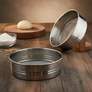 Stainless Steel Fine Mesh Atta Chalni Sieve Set (2 Piece) | Multipurpose Flour Sifter & Kitchen Strainer for Atta, Maida, Suji, Rice Flour & Baking Use Stainless Steel Fine Mesh Atta Chalni Sieve Set (2 Piece) | Multipurpose Flour Sifter & Kitchen Strainer for Atta, Maida, Suji, Rice Flour & Baking Use