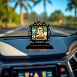 Car Desk/Table Top Lord Dattatreya Wooden Showpiece 3x4 Inches, Compact & Stylish Spiritual Display for Car, Home & Office (Pack of 1) (F19841) Car Desk/Table Top Lord Dattatreya Wooden Showpiece 3x4 Inches, Compact & Stylish Spiritual Display for Car, Home & Office (Pack of 1) (F19841)