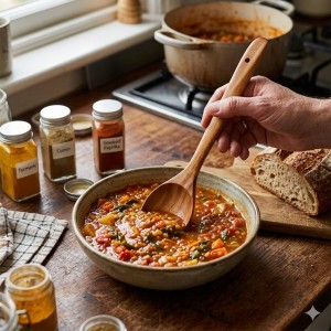 Wooden Cooking Spoon & Spatula Set – Natural Teak Wood Kitchen Utensils, Non-Stick Safe, Heat Resistant, Eco-Friendly Handcrafted Cooking Tools for Home & Kitchen Use Wooden Cooking Spoon & Spatula Set – Natural Teak Wood Kitchen Utensils, Non-Stick Safe, Heat Resistant, Eco-Friendly Handcrafted Cooking Tools for Home & Kitchen Use