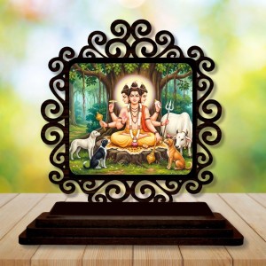 Car Desk/Table Top Lord Dattatreya Wooden Showpiece 3x4 Inches, Compact & Stylish Spiritual Display for Car, Home & Office (Pack of 1) (F19841) Car Desk/Table Top Lord Dattatreya Wooden Showpiece 3x4 Inches, Compact & Stylish Spiritual Display for Car, Home & Office (Pack of 1) (F19841)