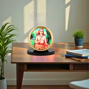 Car Desk/Table Top Aadhi Shankaracharya Metal Golden Photo Stand 2x2 Inches, Compact & Stylish Spiritual Display for Car, Home & Office (Pack of 1) (F18567) Car Desk/Table Top Aadhi Shankaracharya Metal Golden Photo Stand 2x2 Inches, Compact & Stylish Spiritual Display for Car, Home & Office (Pack of 1) (F18567)