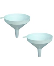 Plastic Funnel Set of 2 | Wide Mouth Multipurpose Liquid Transfer Funnel | Food Grade Durable Funnel for Kitchen, Oil, Water, Juice, Bottles| Easy Pour No-Spill Design