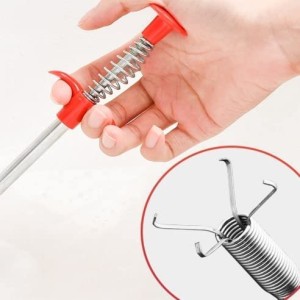 Drain Snake Clog Remover Tool | Flexible Grabber Pickup Cleaning Tool for Sink, Bathroom, Kitchen, Wash Basin & Pipe Drain Blockage Removal | Spring Wire Drain Cleaner (Pack of 1)