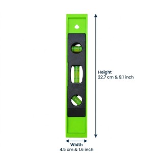 3-in-1 Magnetic Spirit Level Tool with Bubble Vials & Measuring Scale | Mini Water Level Meter for Horizontal, Vertical | Portable Leveling Tool for Home, Construction & DIY Project