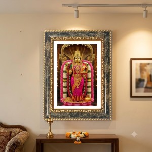 Madhubani Folk Art Decorative Photo Frame With White Mount | Premium Wall & Tabletop Picture Frame | Home, Office & Temple Decoration | 12x16 Inch (Pack Of 1) (F32662)