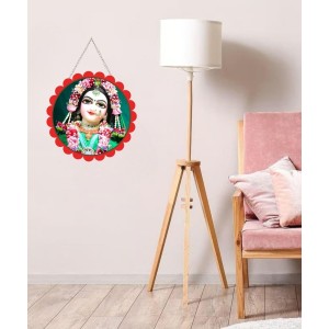 Beautiful Radha Wall Hanging Photo Frame | 8 Inch Round Floral Design With Golden Hanging Chain | Decorative Religious Wall Decor For Home, Office, Temple & Pooja Room (F22044) Beautiful Radha Wall Hanging Photo Frame | 8 Inch Round Floral Design With Golden Hanging Chain | Decorative Religious Wall Decor For Home, Office, Temple & Pooja Room (F22044)