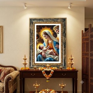 Venkateswara Decorative Photo Frame With White Mount | Premium Wall & Tabletop Picture Frame | Home, Office & Temple Decoration | 10x14 Inch (Pack Of 1) (F32381) Venkateswara Decorative Photo Frame With White Mount | Premium Wall & Tabletop Picture Frame | Home, Office & Temple Decoration | 10x14 Inch (Pack Of 1) (F32381)