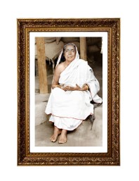 Goddess Sarada Devi Big Photo Frame - 20x28 Inches For Home,Temple & Office Decoration (F11250)