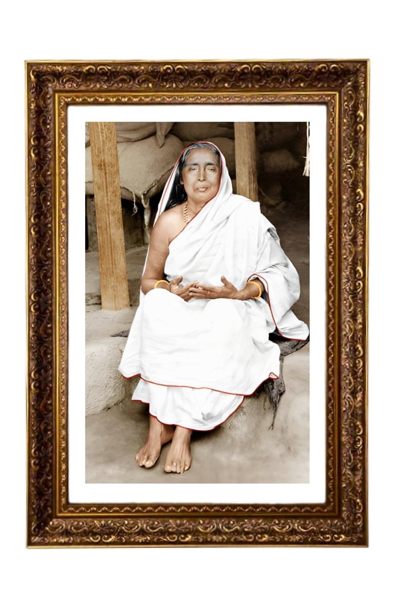 Goddess Sarada Devi Big Photo Frame - 20x28 Inches For Home,Temple & Office Decoration (F11250)