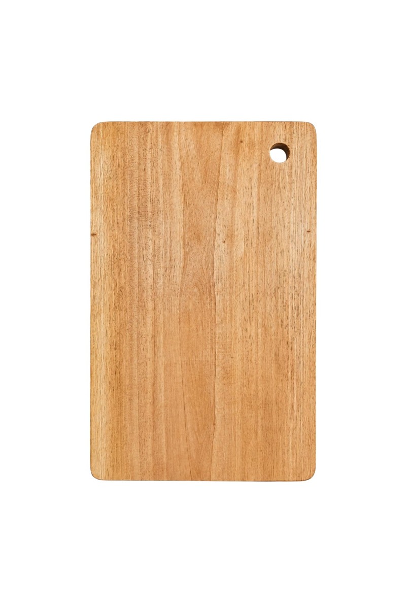 Wooden Chopping Board for Kitchen | Durable Natural Wood Cutting Board with Hanging Hole | Multipurpose Board for Cutting Vegetables, Fruits, Meat & Food Preparation | Rectangular Design (Pack of 1)