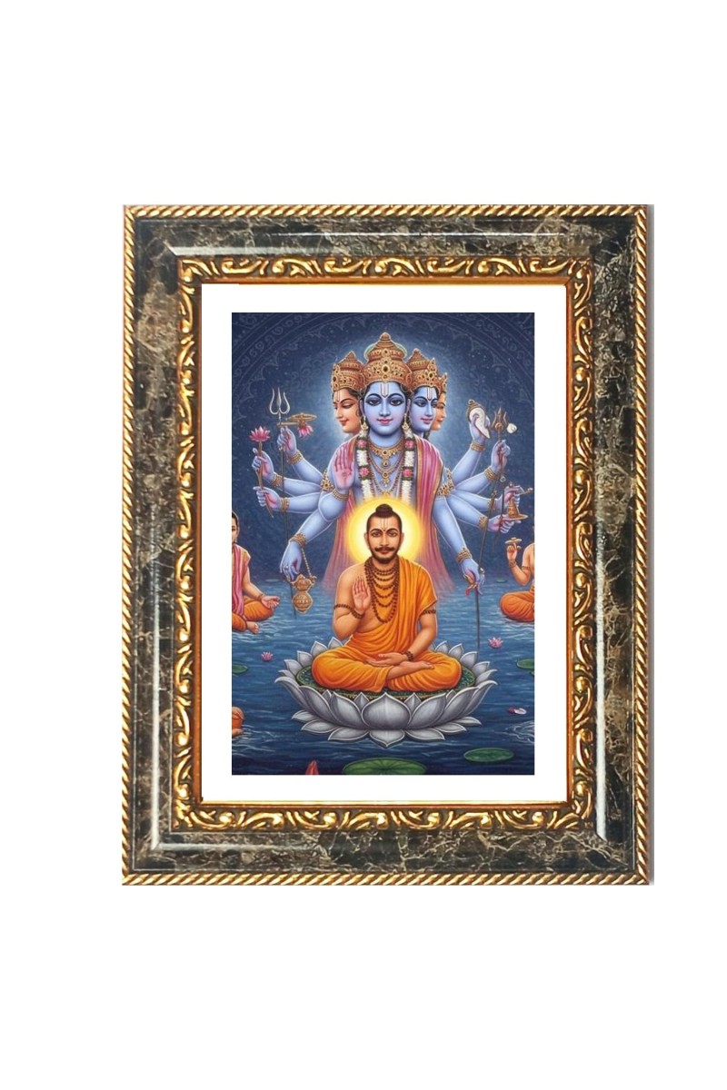 Brahma Decorative Photo Frame With White Mount | Premium Wall & Tabletop Picture Frame | Home, Office & Temple Decoration | 8x12 Inch (Pack Of 1) (F32397)