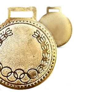 Gold Winner Medal for Sports & Competitions | Metallic Award Medal for School, Event, Games & Achievement Ceremony | Gold Finish Hanging Medal for Kids & Adults (Pack of 3)