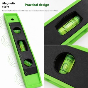 3-in-1 Magnetic Spirit Level Tool with Bubble Vials & Measuring Scale | Mini Water Level Meter for Horizontal, Vertical | Portable Leveling Tool for Home, Construction & DIY Project