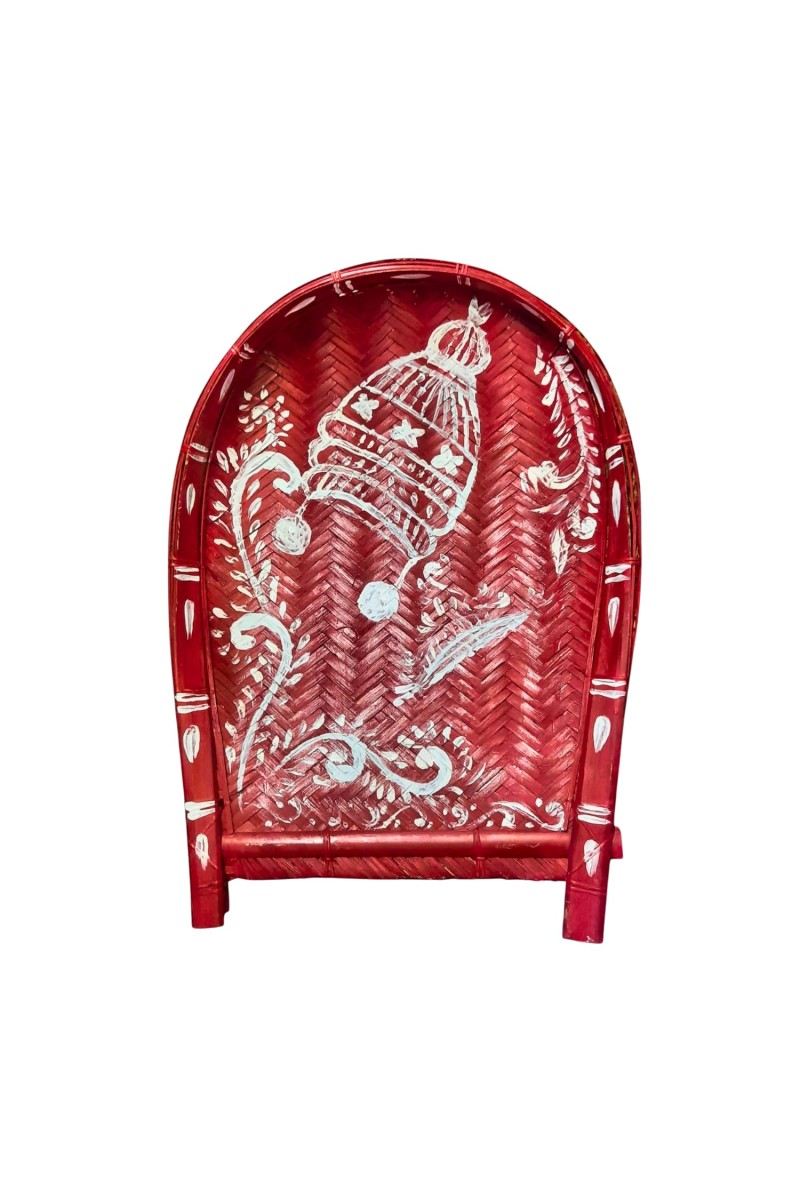 Handicrafts Bamboo Kulo Tray â€“ Handmade & Hand-Painted Soop/Kulo Basket with Traditional Art Design | DecorativeTray for Puja, Wedding Rituals, Home DÃ©cor, Storage & Gifting