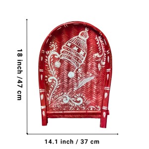 Handicrafts Bamboo Kulo Tray â€“ Handmade & Hand-Painted Soop/Kulo Basket with Traditional Art Design | DecorativeTray for Puja, Wedding Rituals, Home DÃ©cor, Storage & Gifting