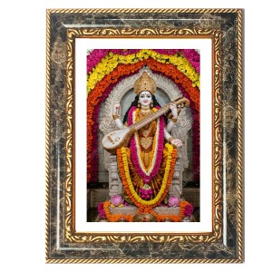 Goddess Saraswati Decorative Photo Frame With White Mount | Premium Wall & Tabletop Picture Frame | Home, Office & Temple Decoration | 8x12 Inch (Pack Of 1) (F31230) Goddess Saraswati Decorative Photo Frame With White Mount | Premium Wall & Tabletop Picture Frame | Home, Office & Temple Decoration | 8x12 Inch (Pack Of 1) (F31230)