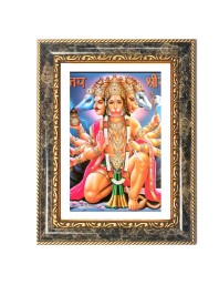 Hanuman Decorative Photo Frame With White Mount | Premium Wall & Tabletop Picture Frame | Home, Office & Temple Decoration | 8x12 Inch (Pack Of 1) (F33239)