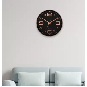Hitech Sales Modern Classic Quartz Stylish Analog 25 Cm Decorative WallClock Battery Operated Round Easy to Read for Living Room Bedroom Office Kitchen School Hitech Sales Modern Classic Quartz Stylish Analog 25 Cm Decorative WallClock Battery Operated Round Easy to Read for Living Room Bedroom Office Kitchen School